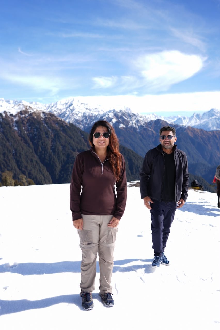 Heena and Pratik, the founders of The Host Side, travelling together